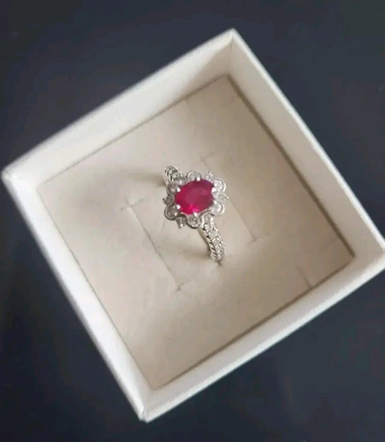 18K, 루비 1.18캐럿, 다이아 총28pcs 반지 이미지