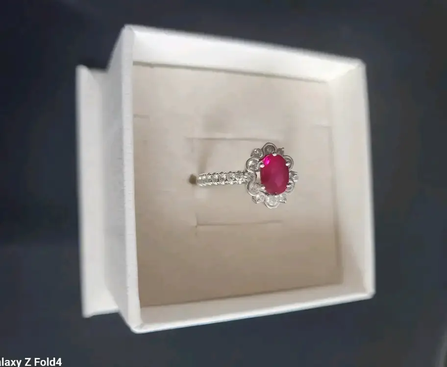 18K, 루비 1.18캐럿, 다이아 총28pcs 반지 이미지