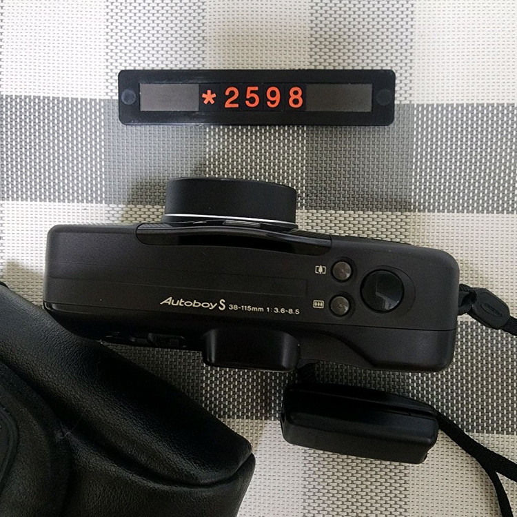캐논 오토보이 S 파노라마 블랙바디 필름카메라 리모컨 파우치포함 이미지