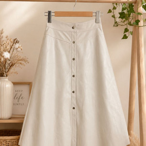 자라(ZARA) 여성 롱 스커트 에코레더 치마 XS24 (334455정도 이미지