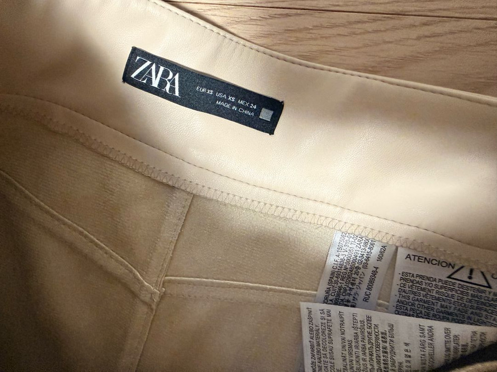 자라(ZARA) 여성 롱 스커트 에코레더 치마 XS24 (334455정도 이미지