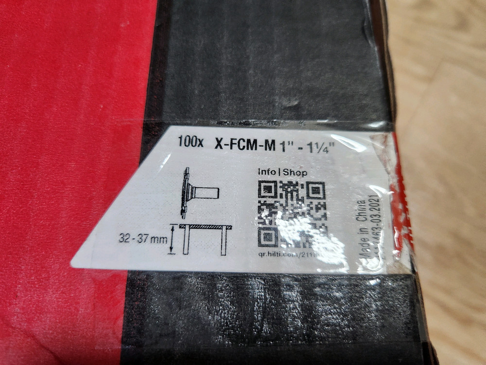 미사용 힐티 X-FCM-M 1-1 1/4 그레이팅 화스너 디스크 판매합니다 이미지