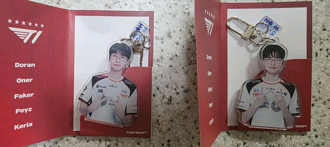 SKT x 우리은행 아크릴 키링 세트 페이커 도란 이미지