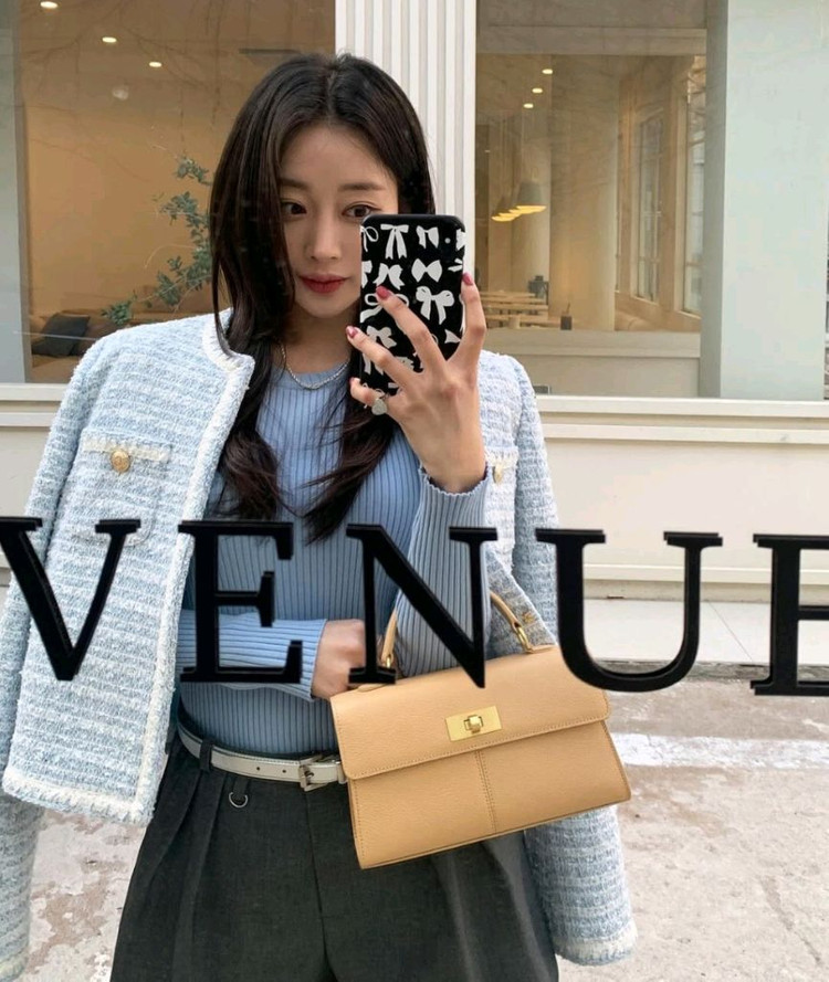 칙스라벨 셀레나 트위드 자켓(스카이블루)S 이미지