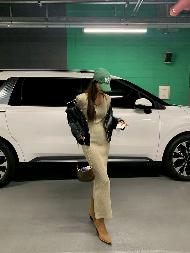 르라미 샐러 무스탕 레더 자켓 jk(블랙) 이미지