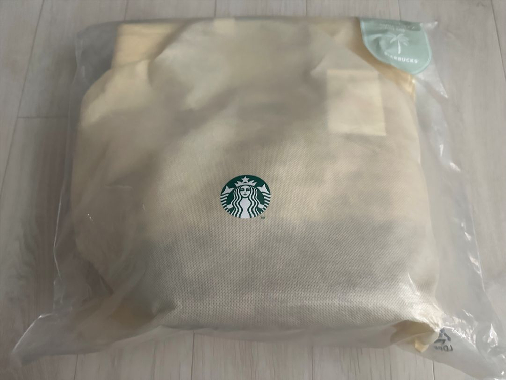 스타벅스 알로하 라피아 토트백 브라운 이미지