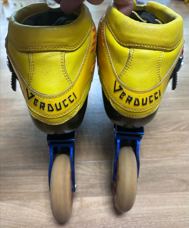 희귀템-Verducchi 옐로우 인라인 스케이트 270mm(실측254mm) 이미지