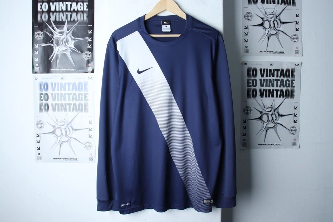 (L-XL) 나이키 긴팔티셔츠 유니폼 기능성 네이비 이미지