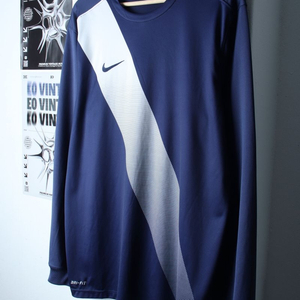 (L-XL) 나이키 긴팔티셔츠 유니폼 기능성 네이비 이미지