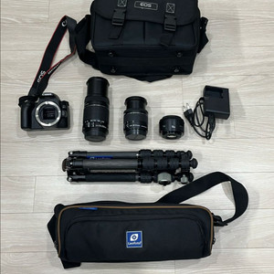캐논 EOS 200D2 카메라 풀세트 + 레오포토 삼각대 이미지