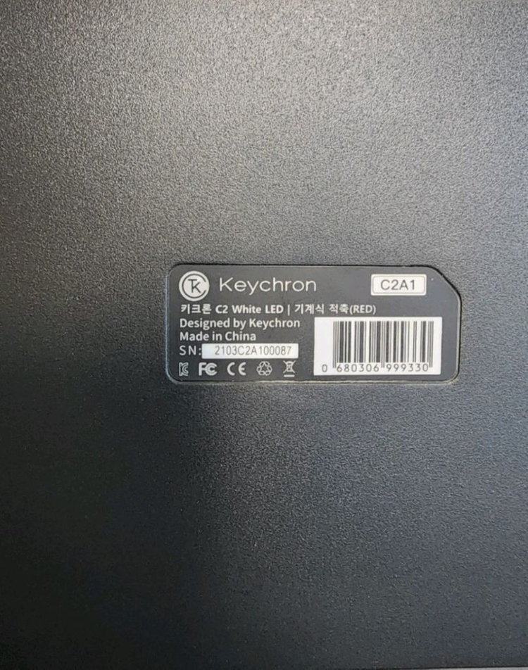 키크론 C2 기계식 적축 키보드 (화이트 LED)keychron c2 이미지