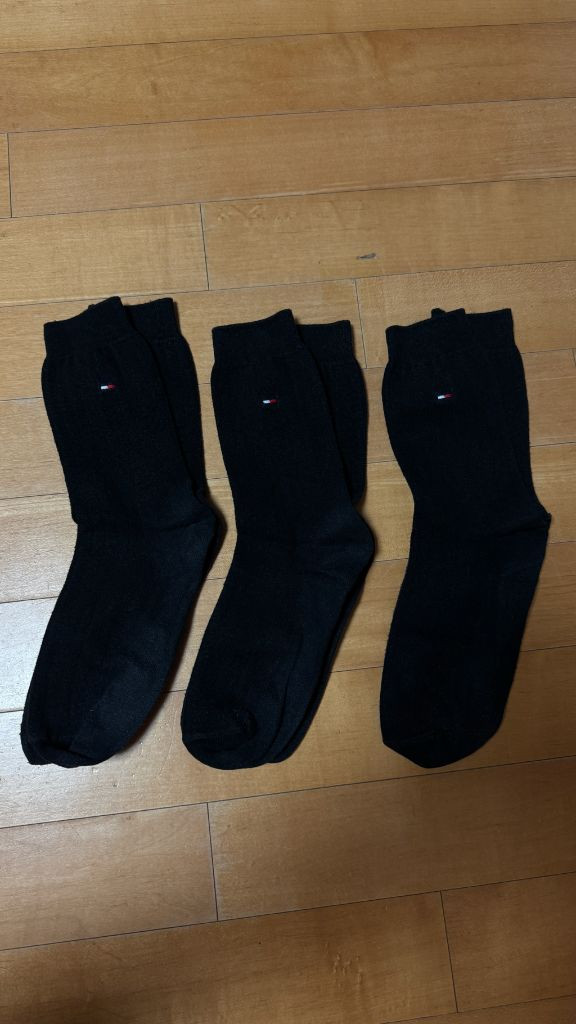 타미힐피거 남성 정장 양말 검정색 (중고/새거아님) 이미지