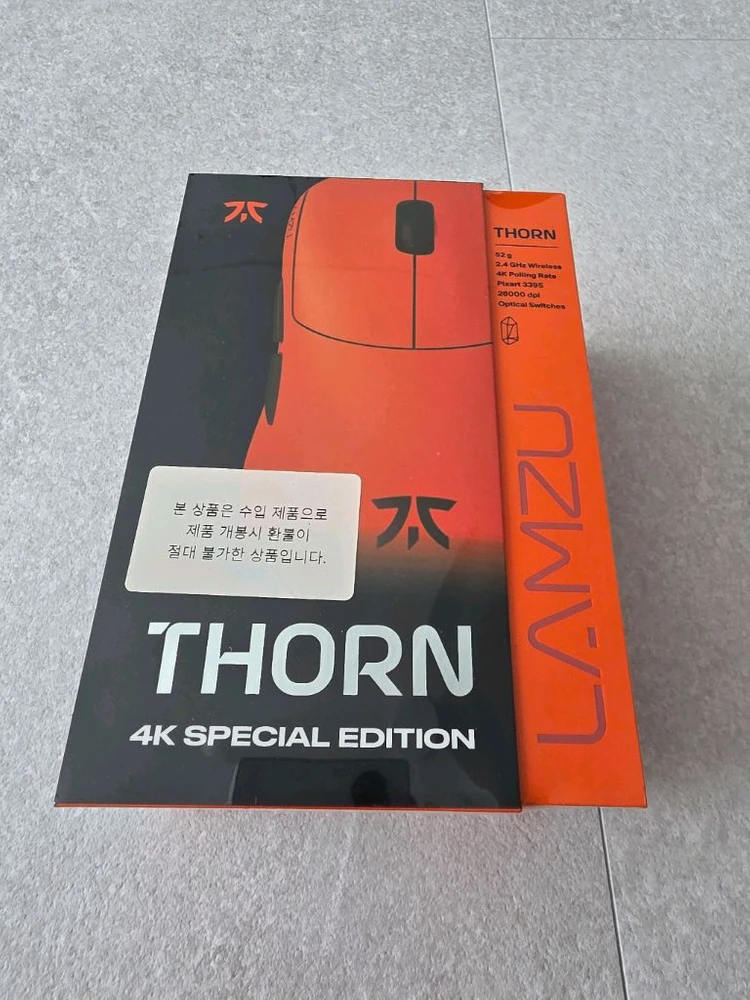 람주 프나틱 thorn 4k 마우스 미개봉 팝니다. - 안심되는 중고거래