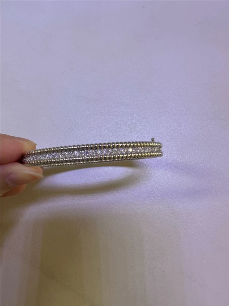 빼를리다이아 18k 랩다이아세팅 팔찌 뱅글 이미지