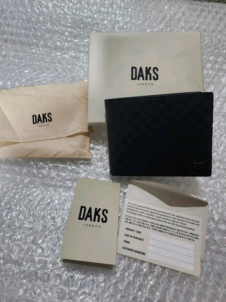 닥스 DD 로고 패턴 클래식 소가죽 반지갑 새상품 이미지