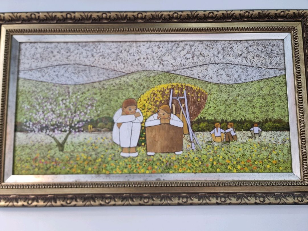 돈들어오는 유화 액자 그림 이미지