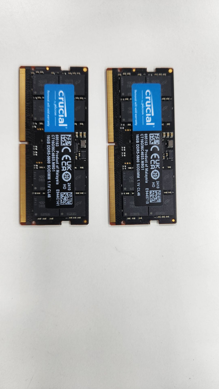 대원정품 마이크론 Crucial DDR5-5600 CL46 16GB 2개 32G 노트북 램 이미지