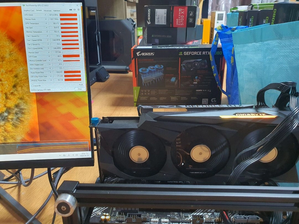 기가바이트 RTX3080 10GB 이미지