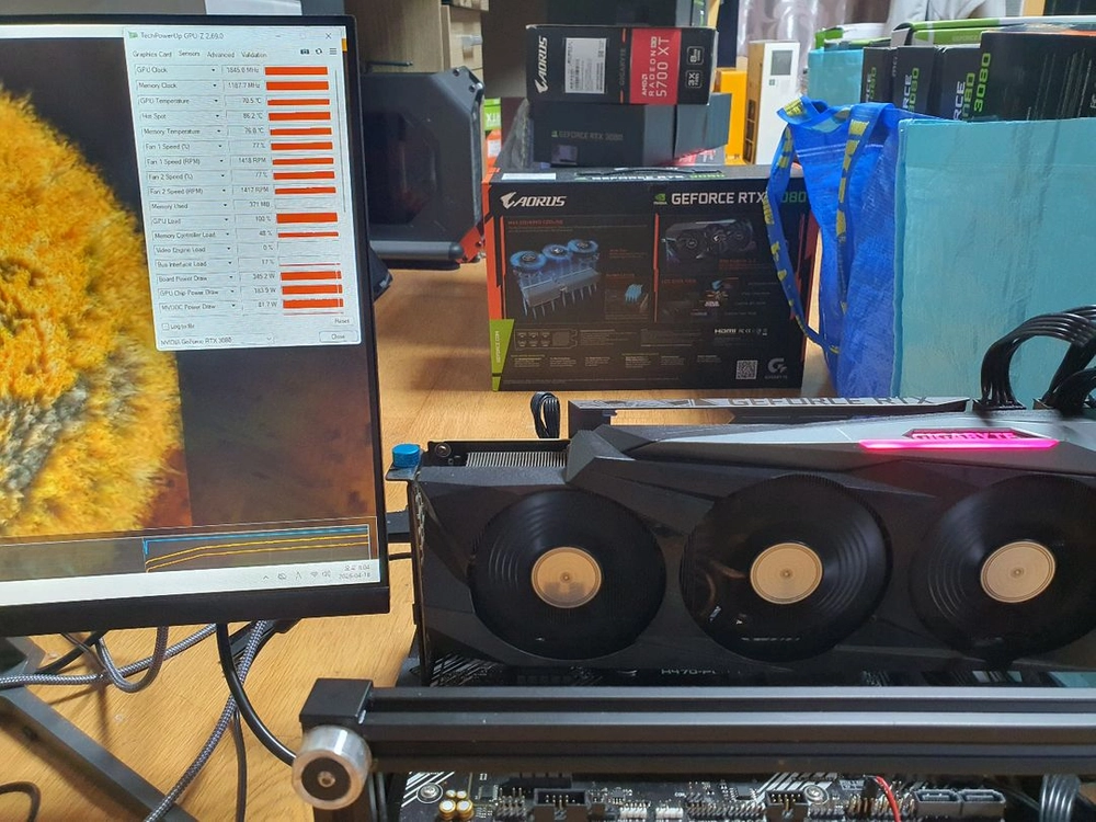 기가바이트 RTX3080 10GB 이미지