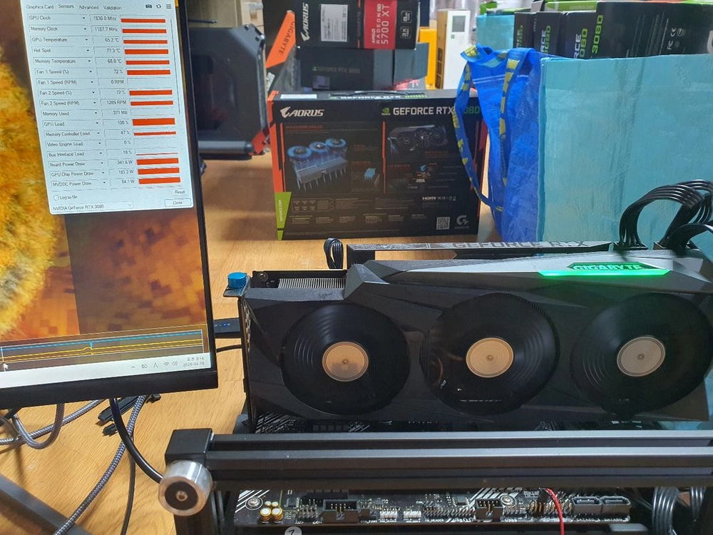 기가바이트 RTX3080 10GB 이미지