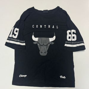 NBA 시카고 불스 농구 스포츠 자수 반팔 티셔츠 블랙 XL ~ 2XL 이미지