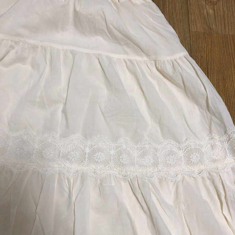 아이보리 레이스 롱스커트 이미지