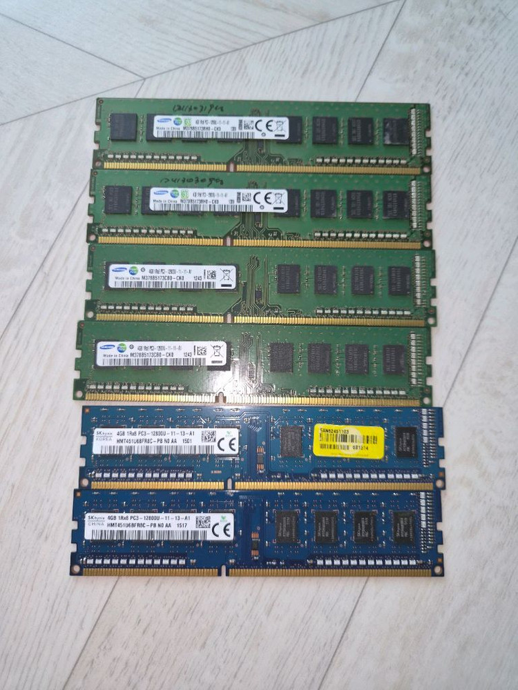DDR3 4g 메모리 삼성4개 하이닉스2개 합4만 이미지