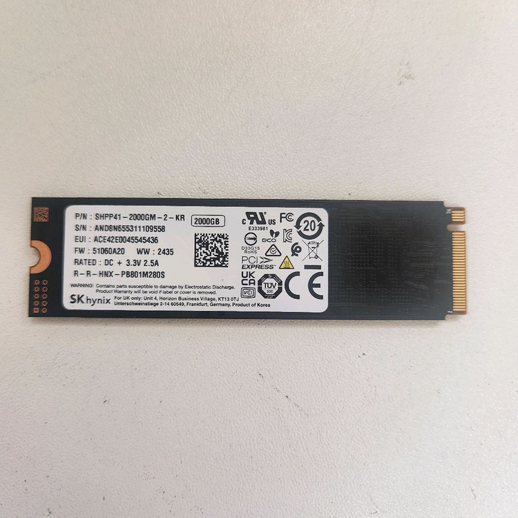 ssd 하이닉스p41 2tb 팝니다. m.2 nvme 이미지