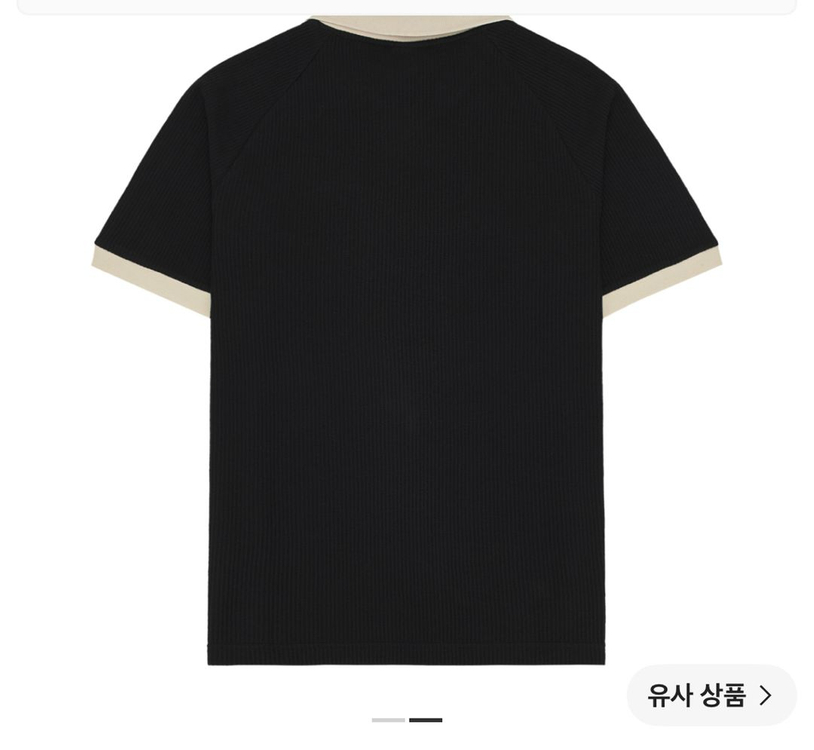 M) 아디다스 와플 반팔 폴로 셔츠 - 블랙 이미지