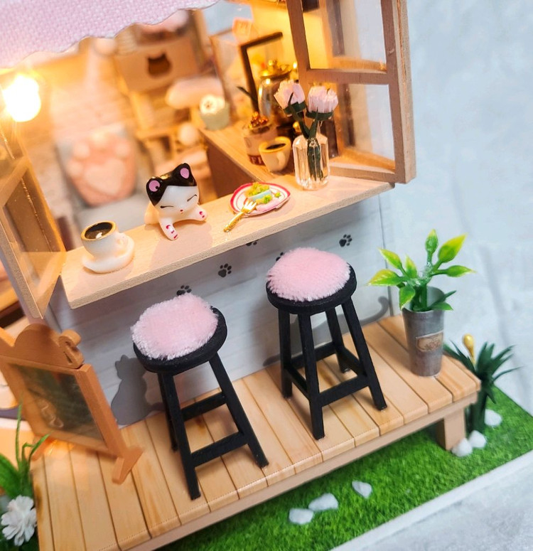 DIY 미니어처하우스 완성품 (LED,오르골) 이미지