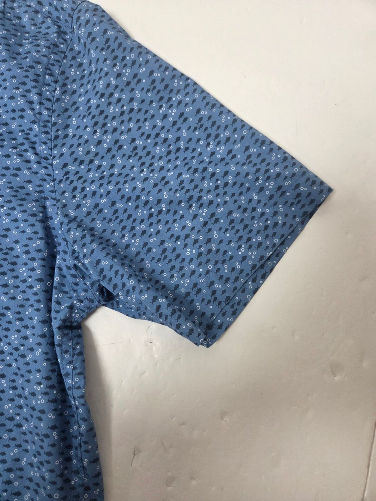 SOUTHERN TIDE 남성 피쉬 트림핏 반팔 셔츠 블루(M) 이미지