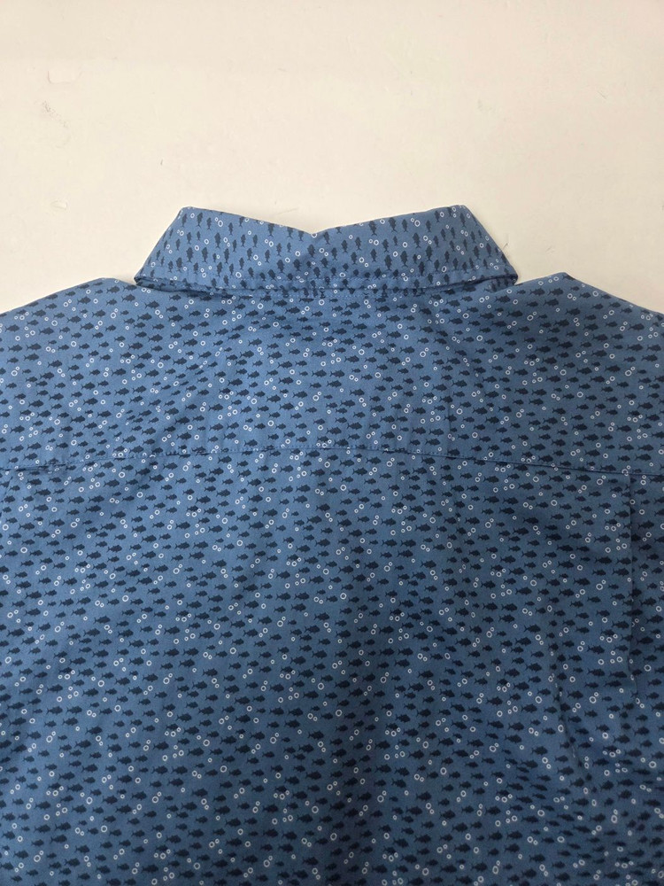 SOUTHERN TIDE 남성 피쉬 트림핏 반팔 셔츠 블루(M) 이미지
