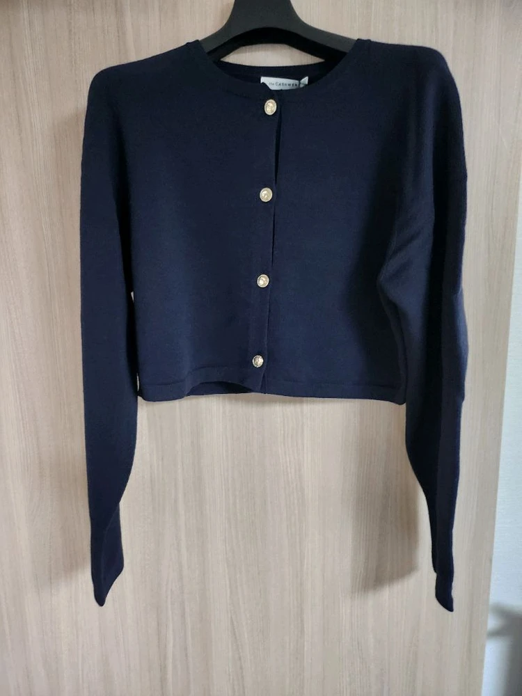 더캐시미어 울블랜드 홀가먼트 크롭 가디건 이미지