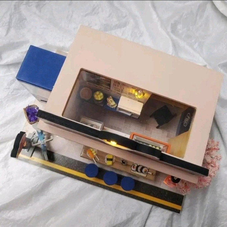 [50번] DIY 미니어처하우스 완성품 (LED,오르골) 이미지