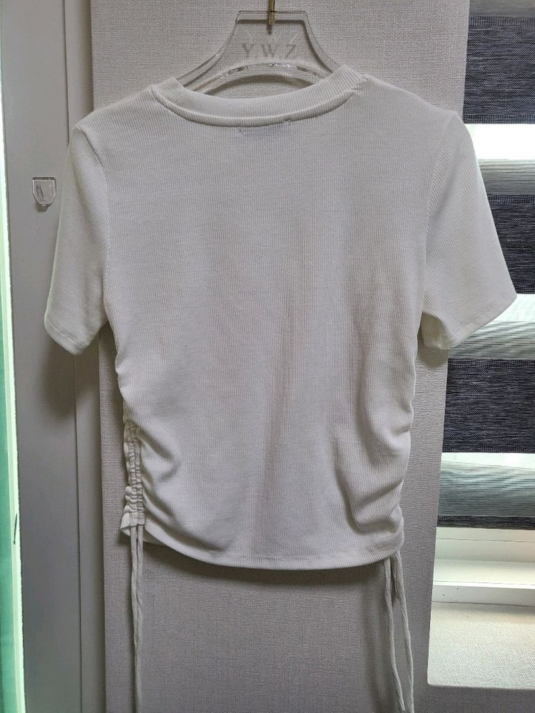 (새제품)ZARA 화이트 셔링 반팔티44-66 이미지