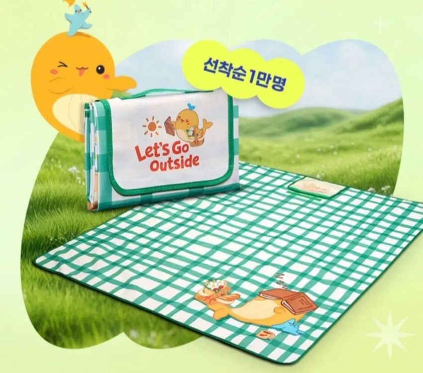 일괄)이마트 고래잇 피크닉매트(돗자리)+이중유리컵(2개) 모두 새상품 이미지