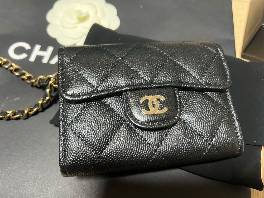 샤넬 스트랩 체인 클똑 카드지갑 chanel 이미지