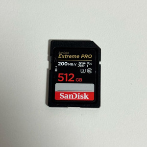 샌디스크 익스트림 프로 512GB 200MBs V30 SD카드 이미지