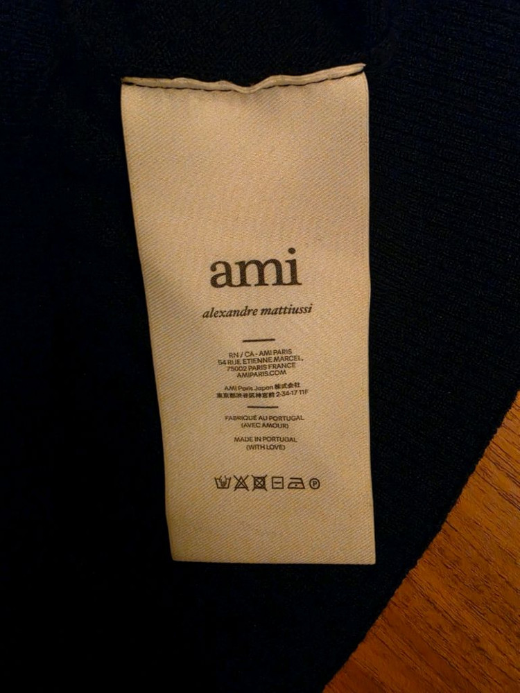 아미 25FW 스몰하트 크루넥 니트 목폴라 블랙 M 이미지
