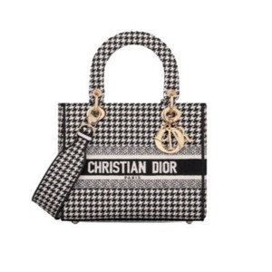 [정품] Dior 레이디디올 ‘딜라이트’ 하운즈투스 체크 미디움 이미지