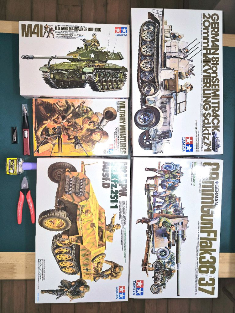 *각종교신가능*타미야1/35밀리터리프라모델5종+조립공구3종셋포함&일괄판매~바람에언덕에서 이미지