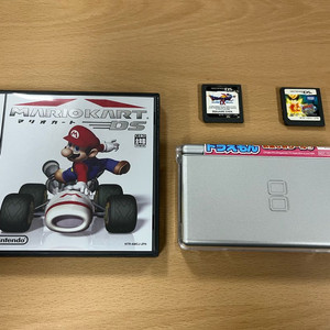 닌텐도 ds lite 실버 + 마리오카트 + 알칩두개 이미지