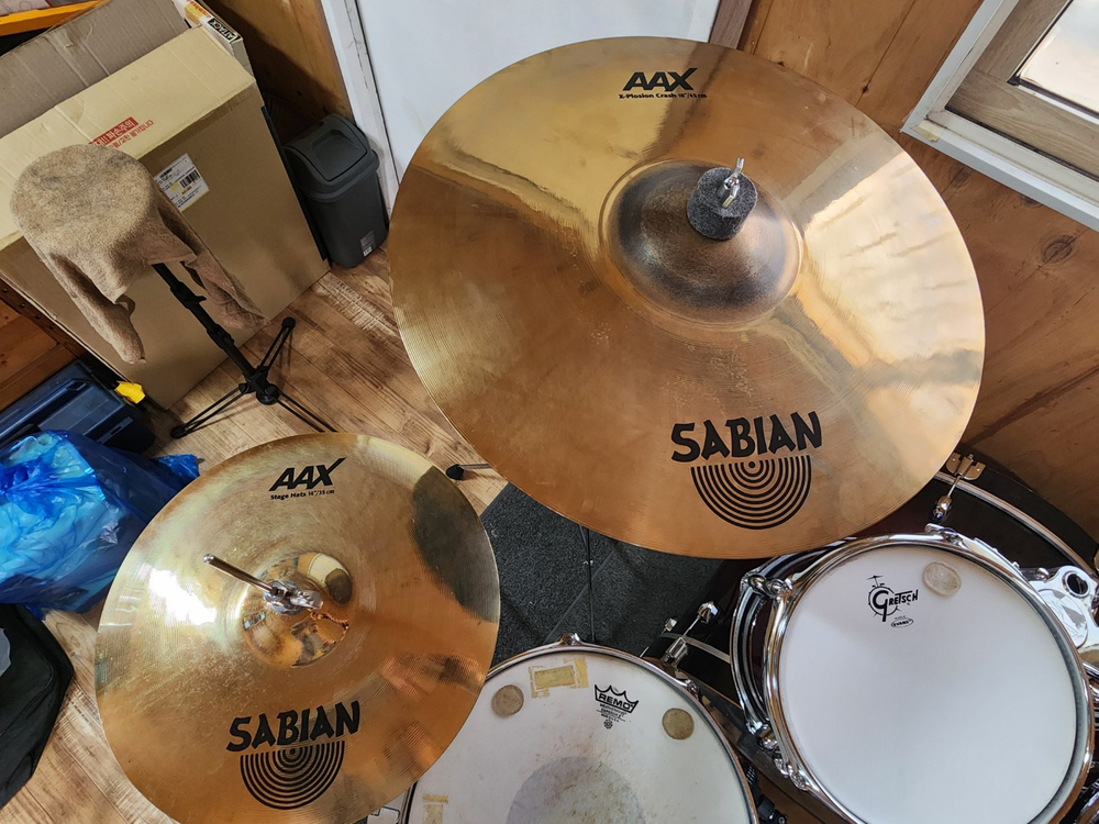 Gretsch Catalina Maple 5pcs + Sabian AAX 드럼 풀세트 팝니다. 이미지