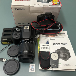 캐논 DSLR EOS 100D + 18-55 STM 렌즈 이미지