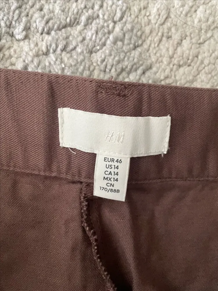H&M 브라운 와이드 팬츠 이미지