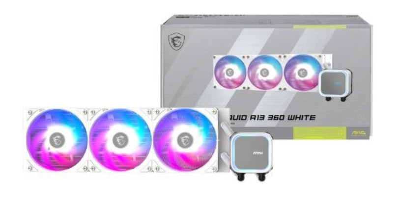 360mm 화이트 수냉쿨러 / MSI MAG 코어리퀴드 A13 360 (화이트) 이미지
