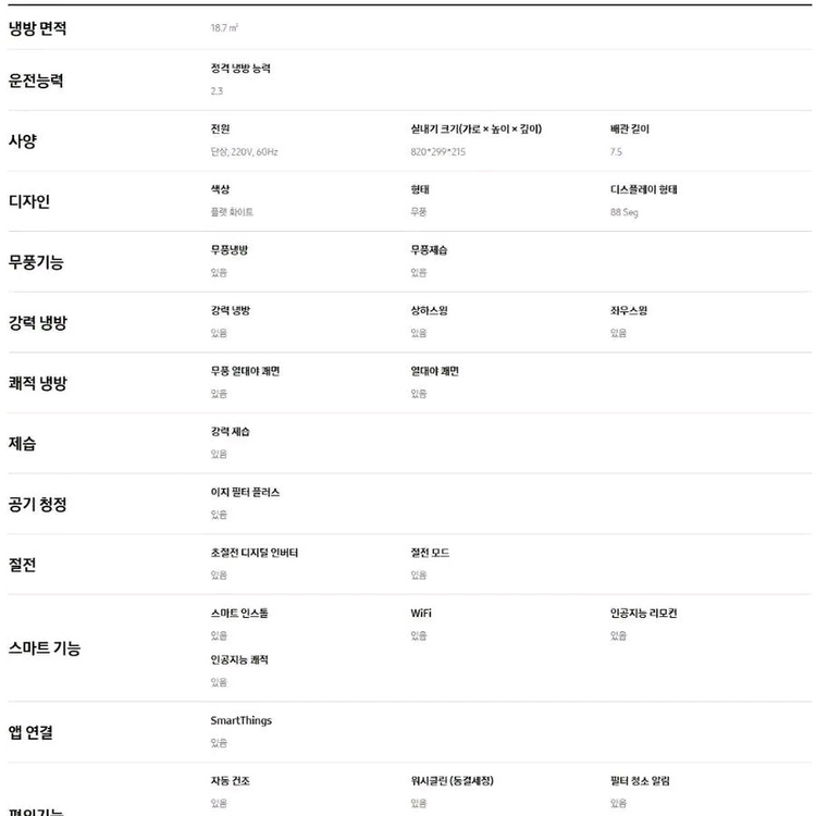 2개 세트 1등급 삼성 무풍 에어컨 2in1 실외기 포함 이미지