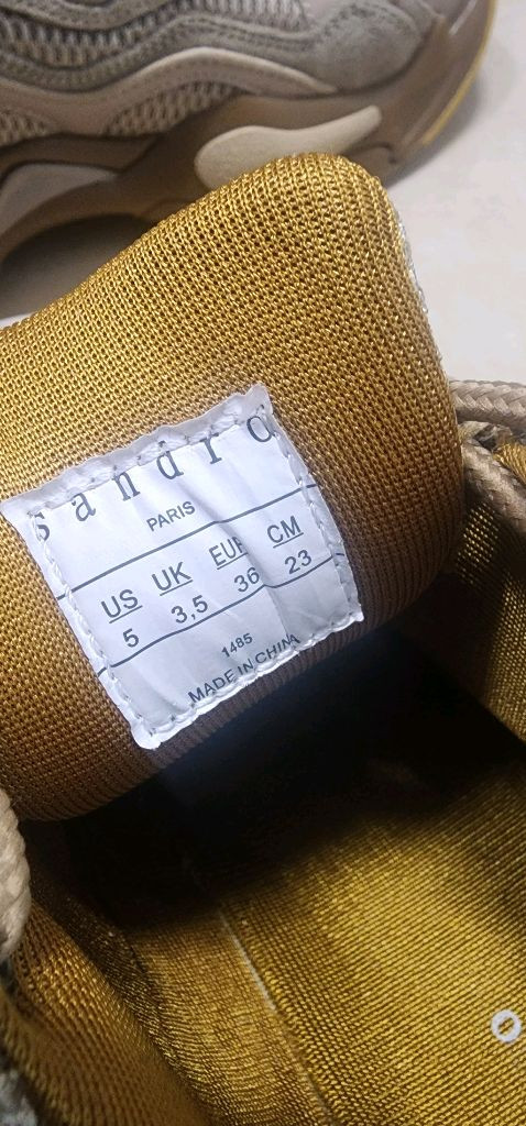 산드로 여성 키높이 스니커즈 230/ 토즈 키높이 235 이미지