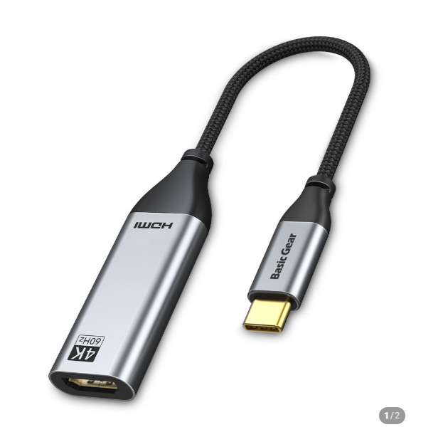 베이직기어 C타입 to HDMI 변환 젠더 케이블 미개봉 새상품 판매합니다. 이미지
