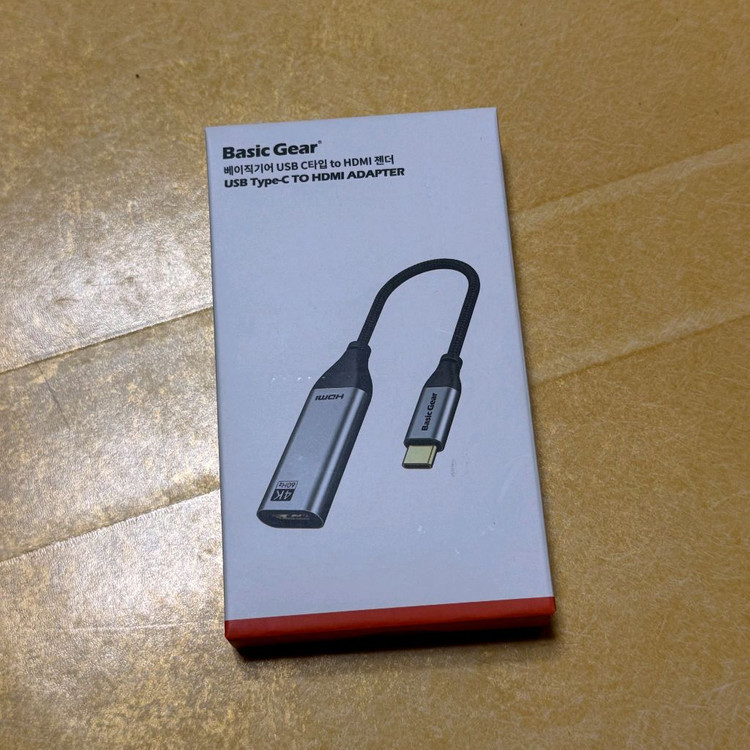 베이직기어 C타입 to HDMI 변환 젠더 케이블 미개봉 새상품 판매합니다. 이미지